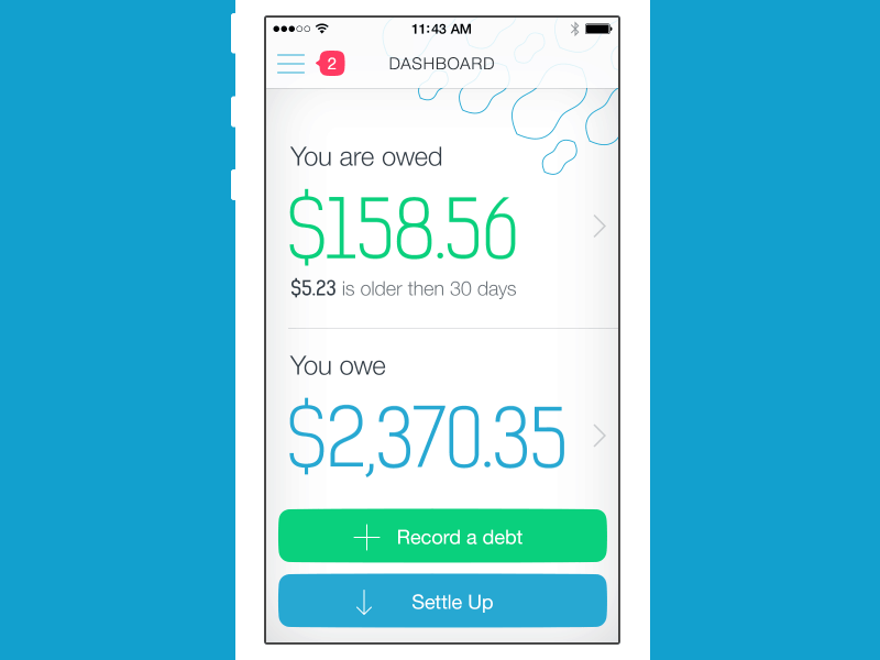 Another dashboard & sidebar app application dashboard ios iphone menu numbers sidebar ui