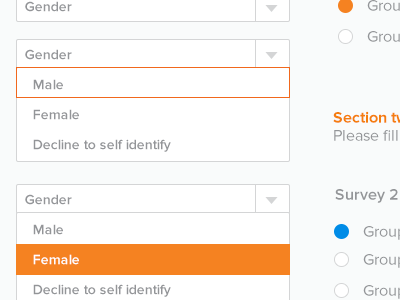 UI set checkbox drop down flat forms forms input labels radio ui