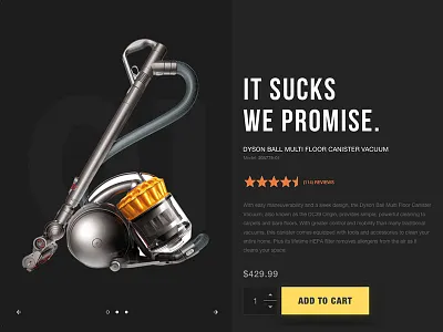 Vacuum Preview clean design gallery landing layout navigation slider typography ui vacuum web website