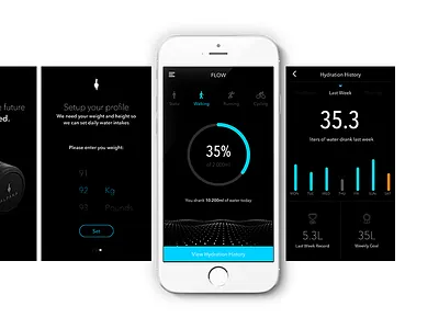 Flow Hydration bottle device flow hydration