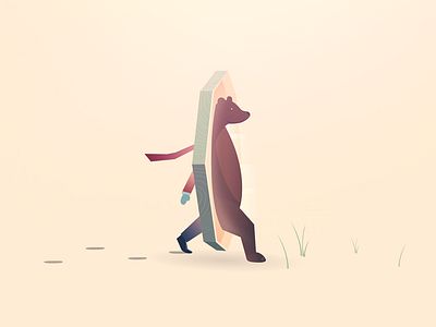 transformation animal bear character illustration portal soft