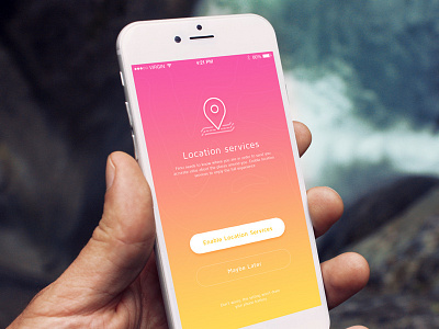 Location Services app design ios location sketch ui user interface