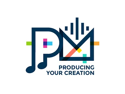 PM atrokhau clean crisp design flat geometry logo minimal minimalist simple type typography