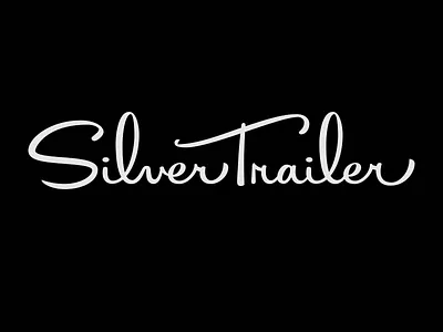 Silver Trailer Logotype bezier brush curves lettering logotype script type typography vector