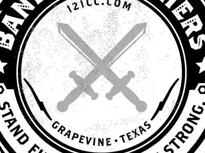 Band Of Brothers Circle Crest circle logo crest grunge logo mens retreat