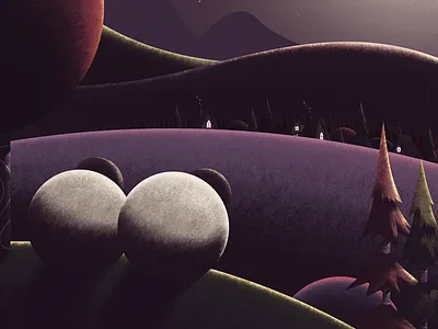 Company brushes hills illustration mountains sheep texture trees