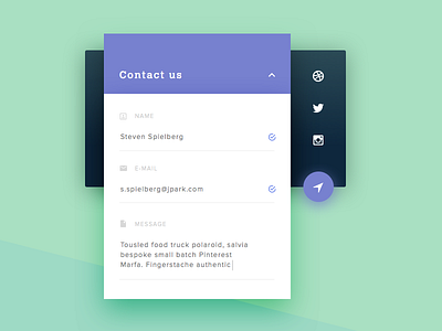 Day 28 - Contact Us contact dailyui fab social ui ux