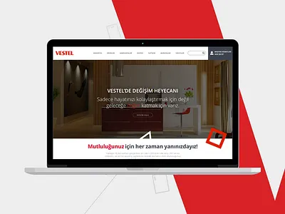 Vestel art beyaz concept corporate design direction flat icon ui ux vestel web