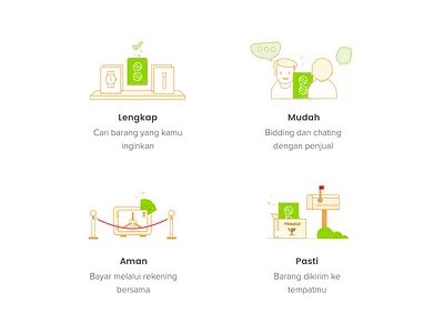 Marketplace illustration beautiful buy character e commerce flat icons illustration marketplace money sell simple store