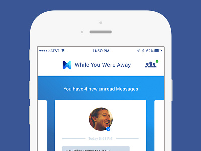 Daily Design Messenger dailyui facebook messenger ui