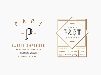 Pact art deco branding brooklyn identity logo men new york nyc