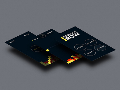 Day 074 - Four In A Row (game) daily family four in a row game interface retro ui userinterface web
