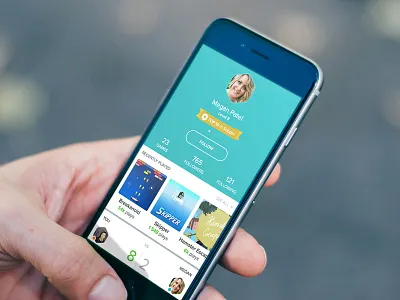 Profile section badge clean gamee green profile ribbon white