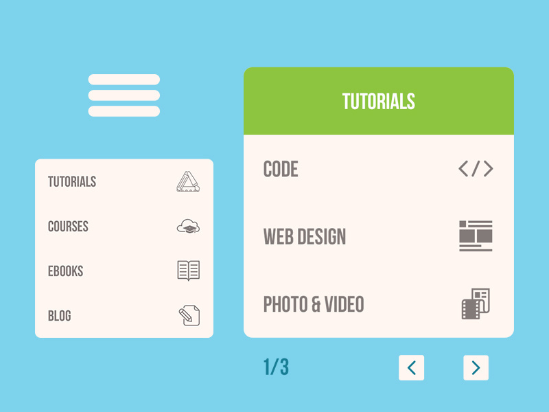 Day 075 - Dropdown Menu UI by Gavin de Koning on Dribbble