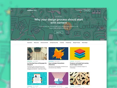 Redesigning the Webflow Blog … with Webflow CMS blog design inspiration webflow