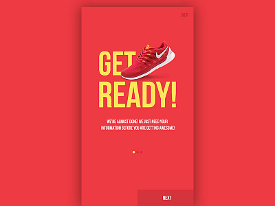 Day 076 - Onboarding app clean daily information ios mobile nike onboarding swipe ui ux web