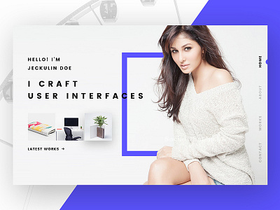 Personal Portfolio Card card contact designer dribbble minimal parallax personal portfolio profile ui ux website