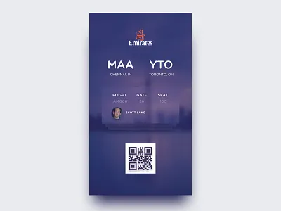 Boarding pass boarding dailyui day24 minimal
