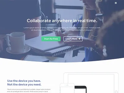 Landing Page daily flat homepage interface landing landing page web design website