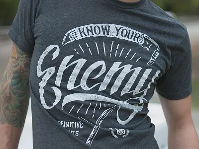 Know your Enemy - T-shirt americana apparel art design enemy illustration motorcycle t shirt tee