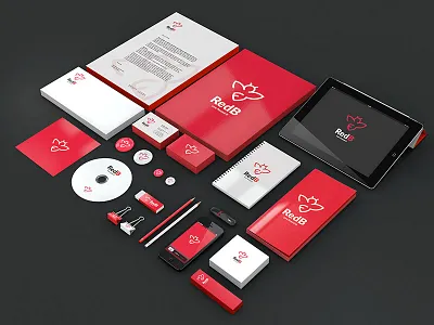 RedB Branding b bee beez corporate creative mockup red red b red bee redb redbee wasp