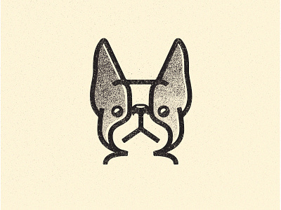Boston Terrier boston terrier dog stroke texture vector