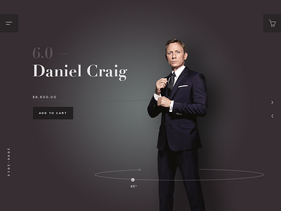Bond Store clean design e commerce james bond layout minimal store ui web