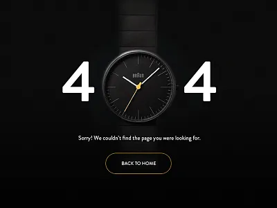 404 Page 404 brandon braun clock dark watch