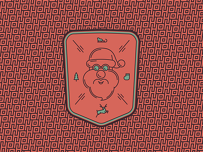 Santa - "Ho Ho Ho" Pattern 3 christmas cover iphone macbook macbook pro new year santa stag sticker stickerspub