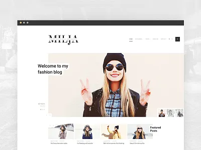 Milja - Classy Personal Blog Theme blog fashion instagram theme ui ux wordpress