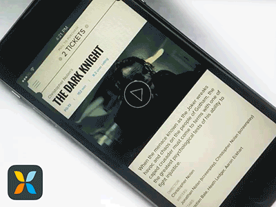 Movie Tickets App - Free Pixate prototype app interaction movie pixate prototype ticket ui ux