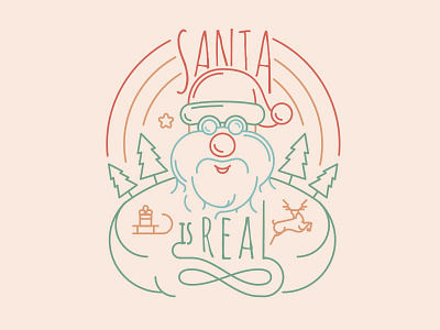 Santa is real. Isn't he? christmas cover iphone macbook macbook pro new year santa stag sticker stickerspub