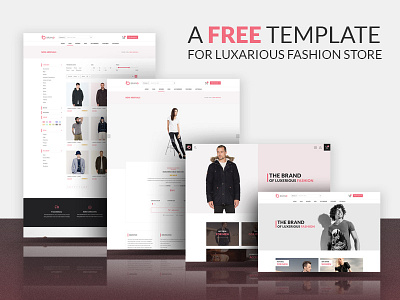 Brand-free luxurious fashion store template cart ecommerce layout mockup. website ui ui design ux ux design web design wireframe