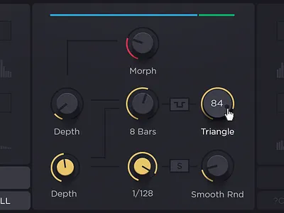 Cataract Red dark daw glitchmachines interface knob minimal music plugin redesign simple ui vst