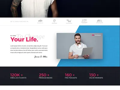 Marketer - Homepage clean home homepage marketer marketing material modern website