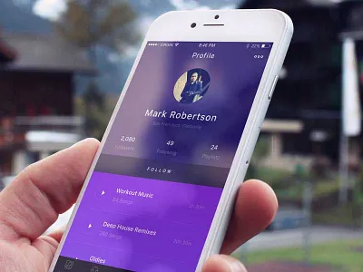 User Profile app ios ios app iphone app mobile music sketch ui user interface