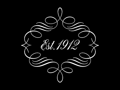 Est. 1912 beautiful fancy flourishes font lettering script typeface typography