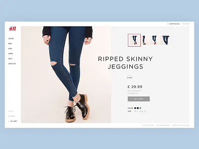 "H&M Concept" archive ecommerce fashion hm products shop slider typography ui ux web