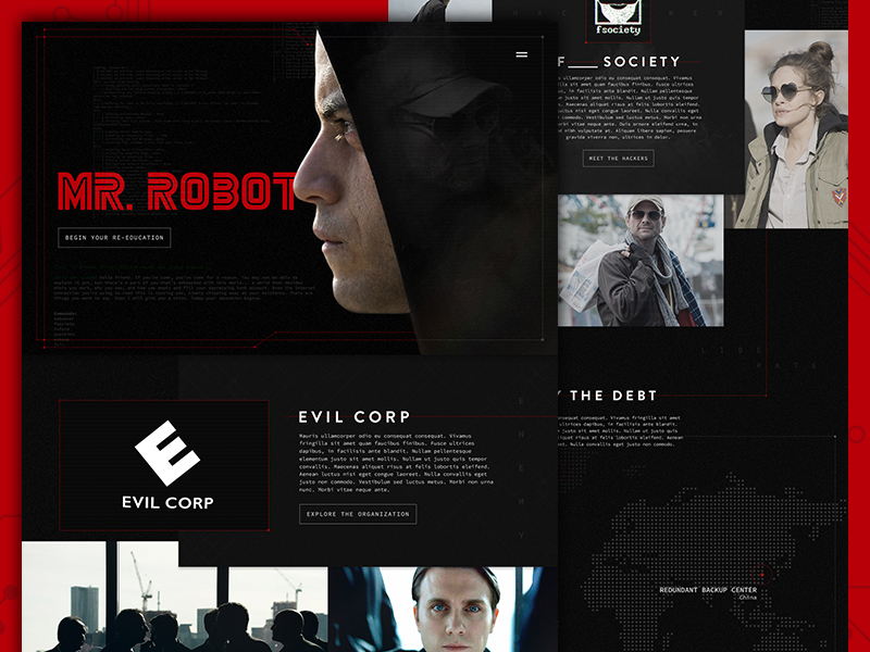 Mr. Robot Microsite christian slater hacker hacking lines microsite mr robot rami malek robot sam esmail tech television tv