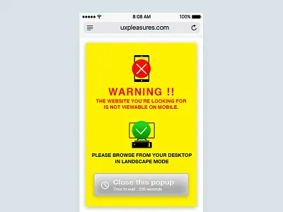 Daily UI 016 - Popup daily ui dark pattern desktop dailyui mobile popup