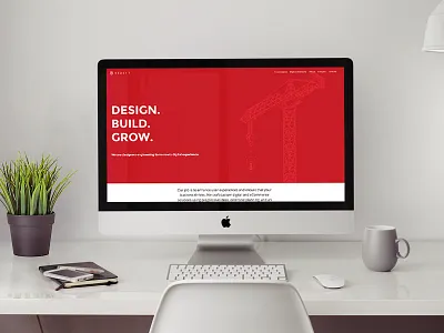 Home Page Desktop call to action crane design home screen illustration landing page mock up web