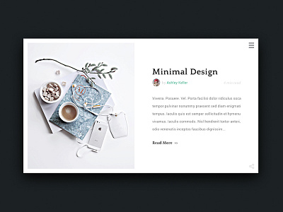 Minimal Article Card article blog card clean material minimal modern simple