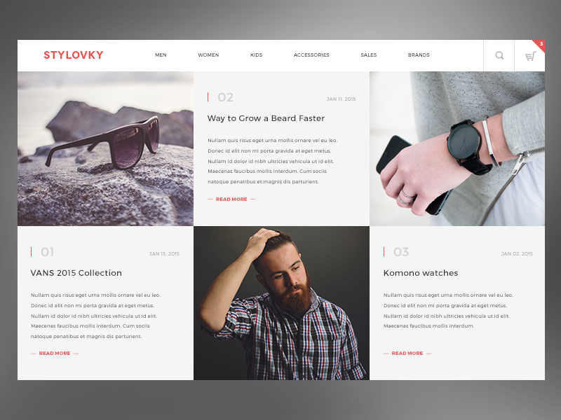 Fashion Blog blog clean ecommerce fashion grid magazine minimal news simple