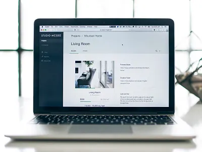 Room View app interior design material material design material tabs sidebar tabs ui web