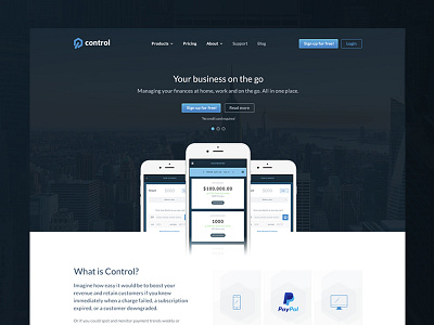 Marketing Page blue branding design landing marketing page