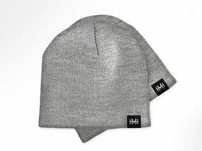 Classic Brand Beanie adventure black clothing explore grey model nature outside photography type typography
