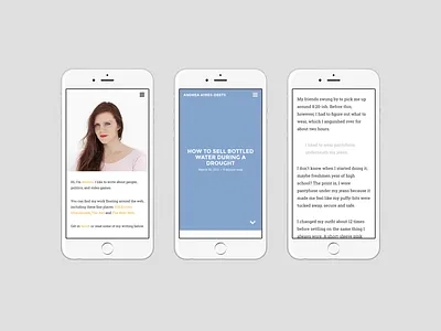Writing Portfolio responsive web