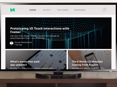 Medium for Apple TV Concept - Image Heavy Iteration apple tv concept medium