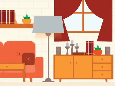 Living Room books furniture lamp living room plants sofa table window