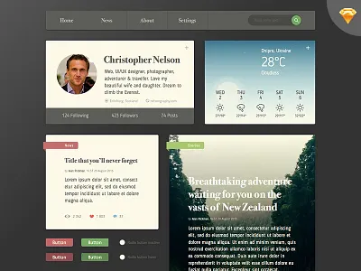 Free Eco UI Kit concept flat graphic design material ui ui kit ukraine user interface ux web webdesign